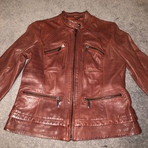Authentic leather jacket- petite medium